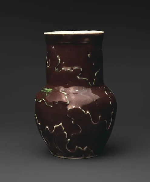Losanti vase with grape leaves — M. Louise McLaughlin