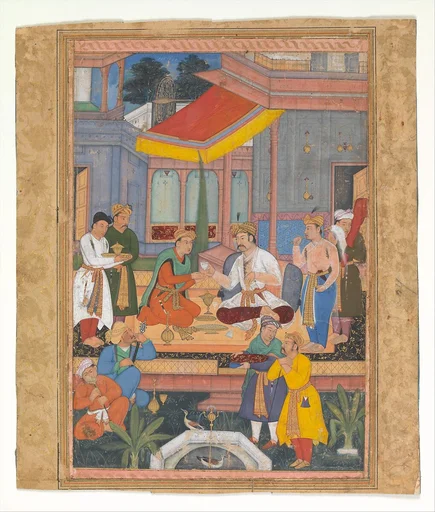 Interior of a Courtyard with Figures