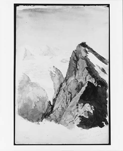 Mont Blanc from Brevent (from Switzerland 1869 Sketchbook) — John Singer Sargent