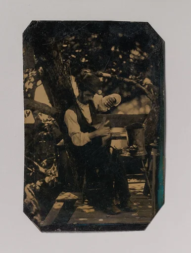 [Tinsmith Working Under a Tree]
