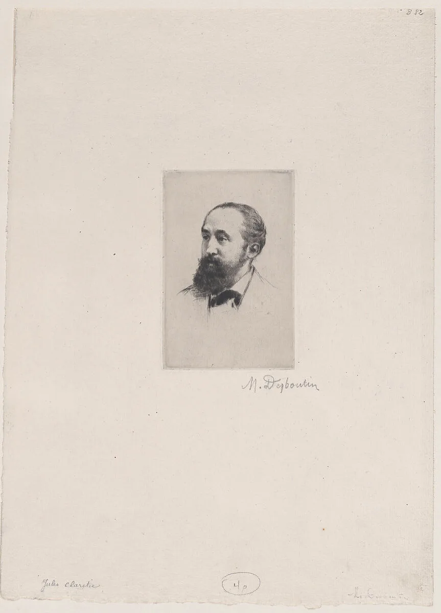Portrait of Jules Claretie — Jules Claretie|Marcellin Desboutin