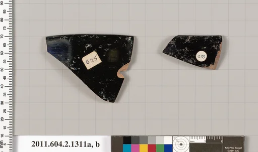 Terracotta rim fragments of skyphoi (deep drinking cups)
