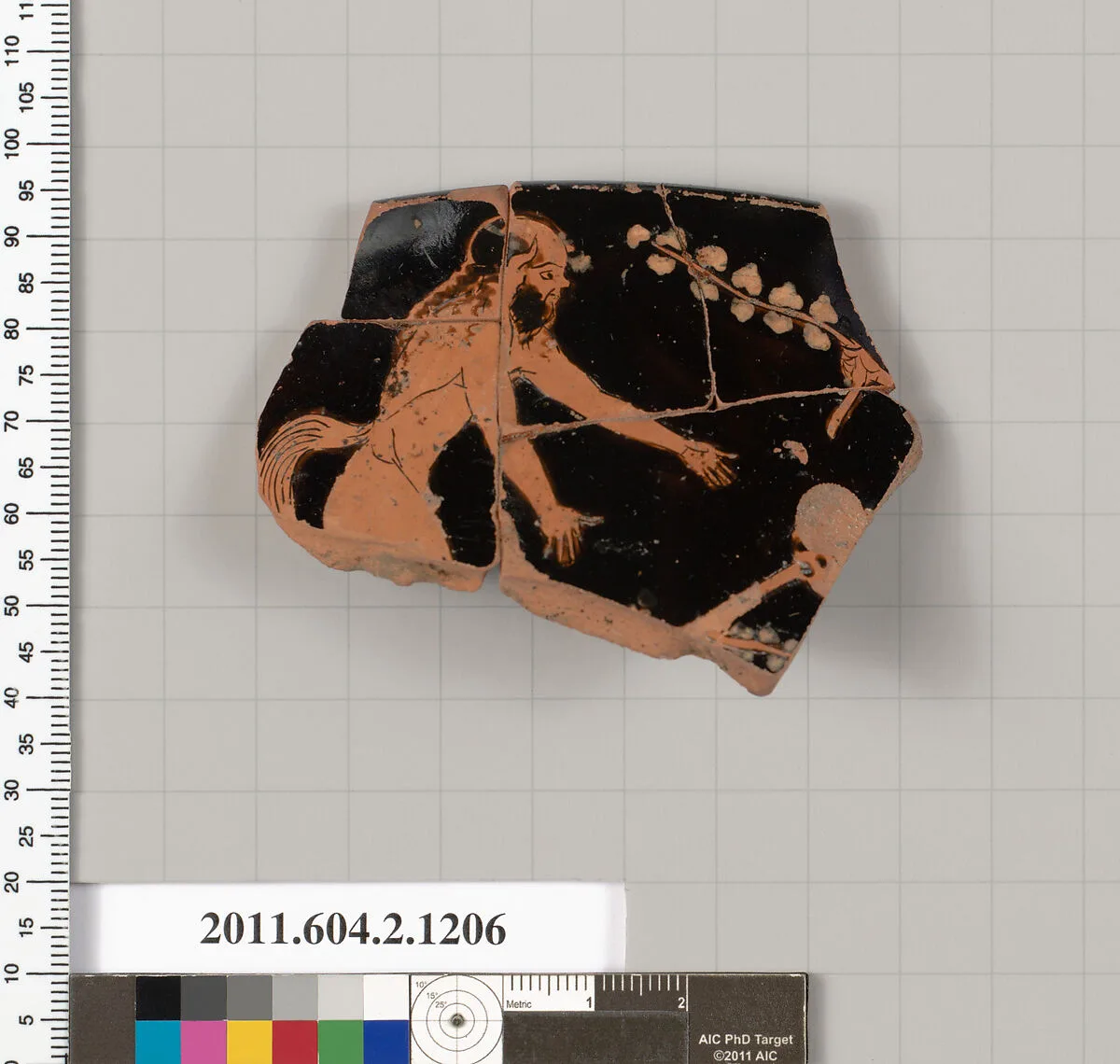 Terracotta fragment from a kantharos: head vase — Unknown