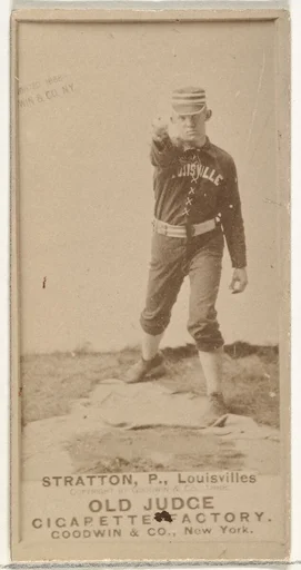 Chilton Scott Stratton, Pitcher, Louisville Colonels, from the Old Judge series (N172) for Old Judge Cigarettes