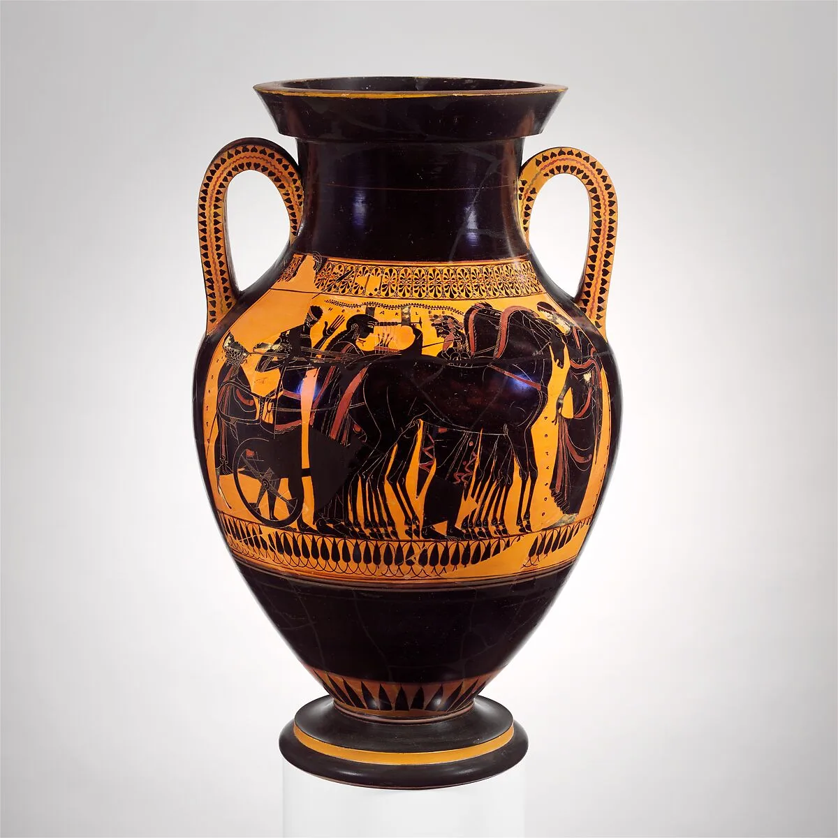 Terracotta amphora (jar) — Antimenes Painter