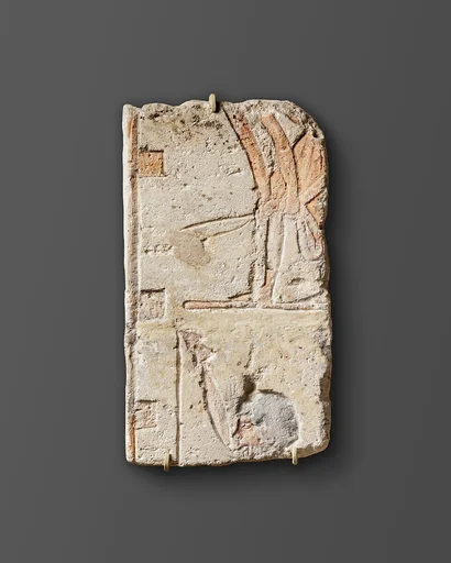 Relief fragment with a temple enclosure wall