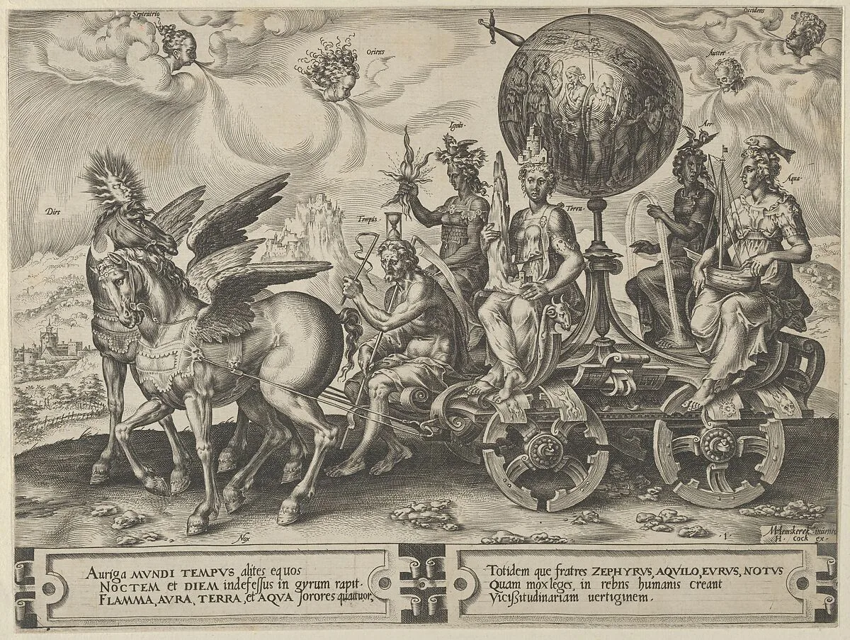 Triumph of the World, from The Cycle of the Vicissitudes of Human Affairs, plate 1 — Maarten van Heemskerck|Hieronymus Cock|Cornelis Cort