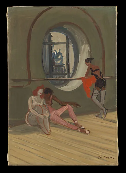 Ballet Dancers in the Attic Rotunda, Paris Opéra (Danseuse à l'Oeil-de-boeuf, Opéra de Paris) — Yves Brayer