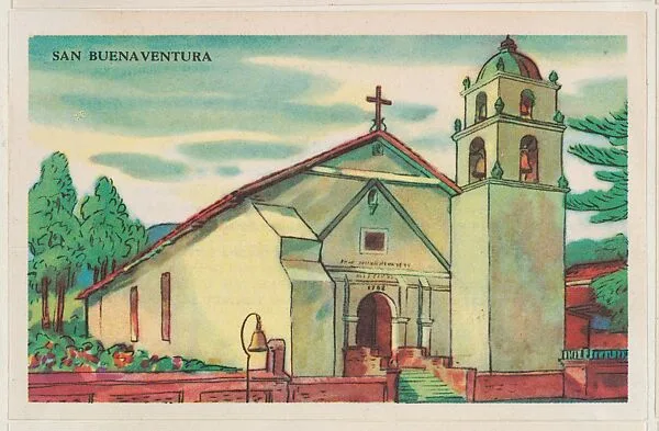 San Buena Ventura, bakery card from the Missions series (D39-6), issued by the Gordon Bread Company — Gordon Bread Company