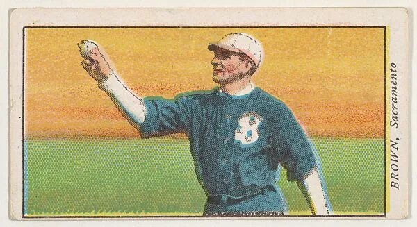 Brown, Sacramento, from the "Obak Baseball Players" set (T212), issued by the American Tobacco Company to promote Obak Mouthpiece Cigarettes — American Tobacco Company