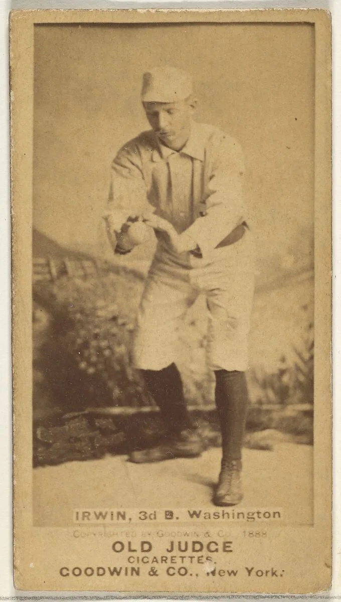 John Irwin, 3rd Base, Washington Nationals, from the Old Judge series (N172) for Old Judge Cigarettes — Goodwin & Company