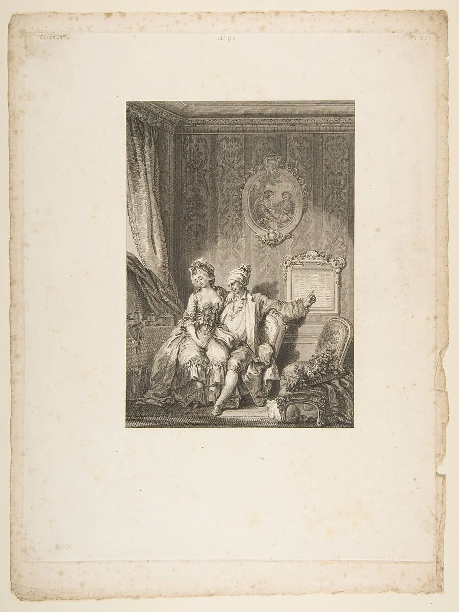 Le Calendrier des Vieillards, from "Contes et nouvelles en vers par Jean de La Fontaine. A Paris, de l'imprimerie de P. Didot, l'an III de la République, 1795" — Jean de La Fontaine|Jean Honoré Fragonard|Jean Dambrun|Pierre Didot l'ainé