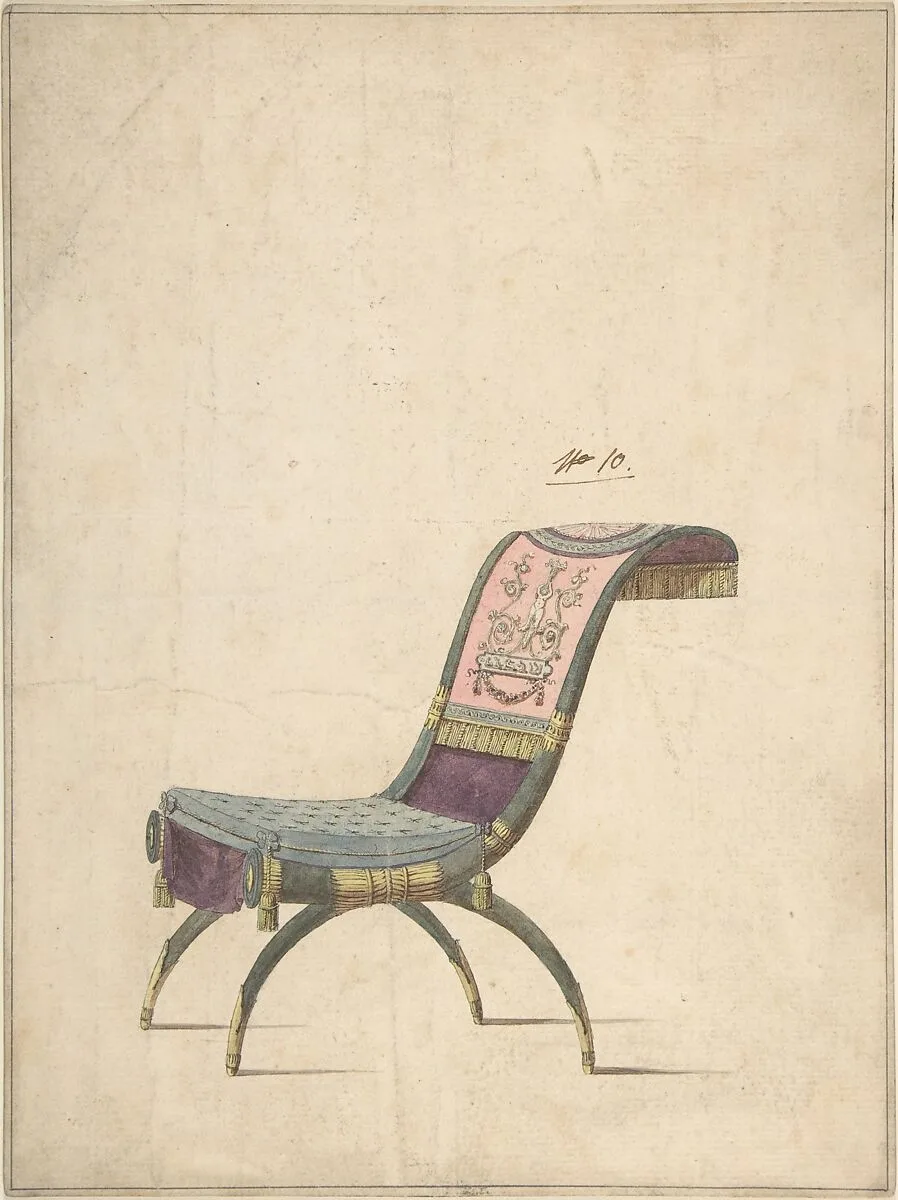 Design for an Empire Chair — Anonymous, French, 18th century|Anonymous, French, 19th century
