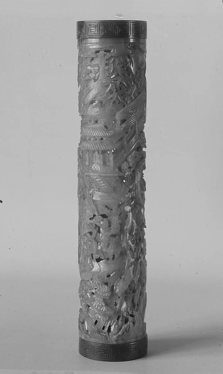 清中期 玉雕香筒|Incense stick holder — Unknown