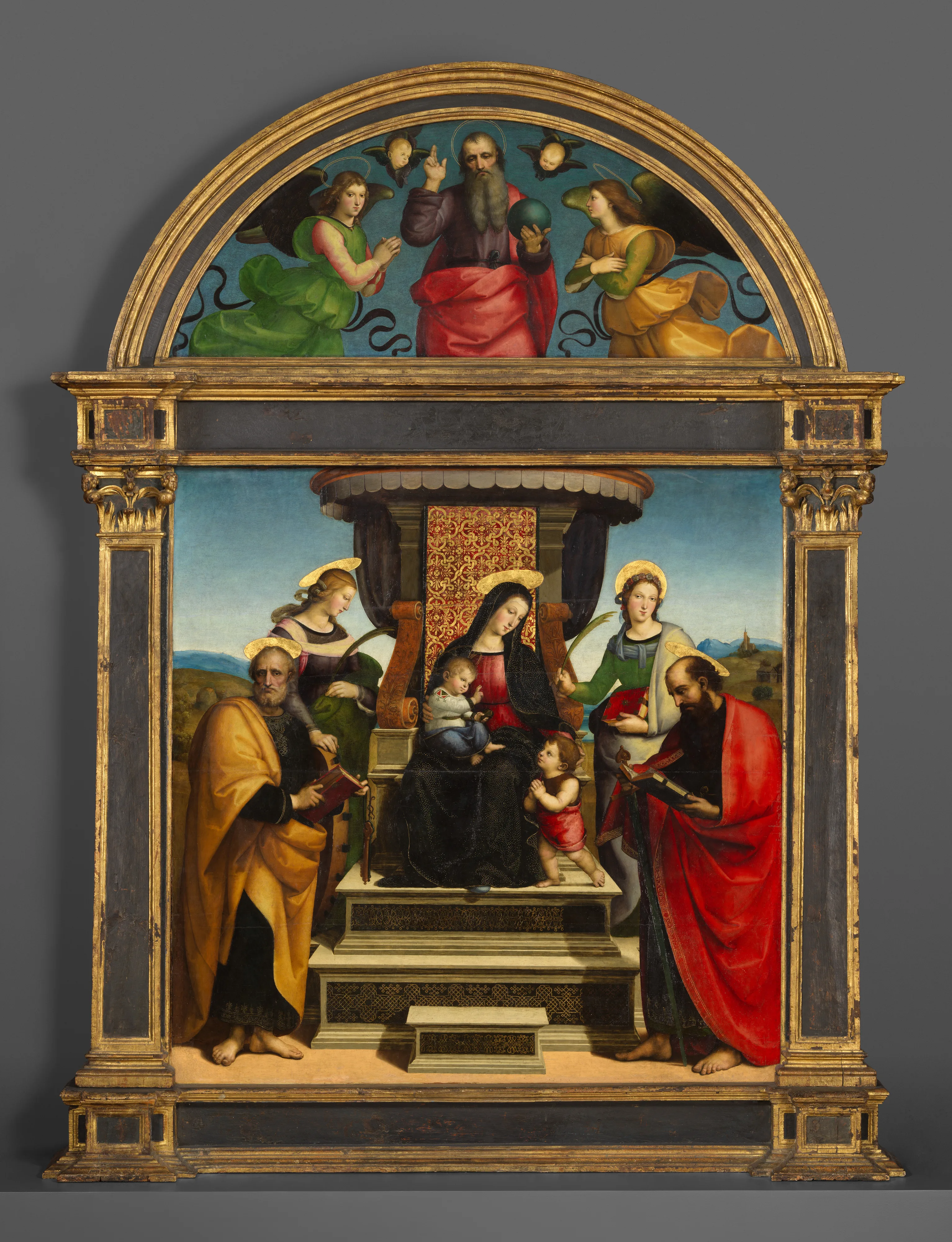Madonna and Child Enthroned with Saints — Raphael (Raffaello Sanzio or Santi)