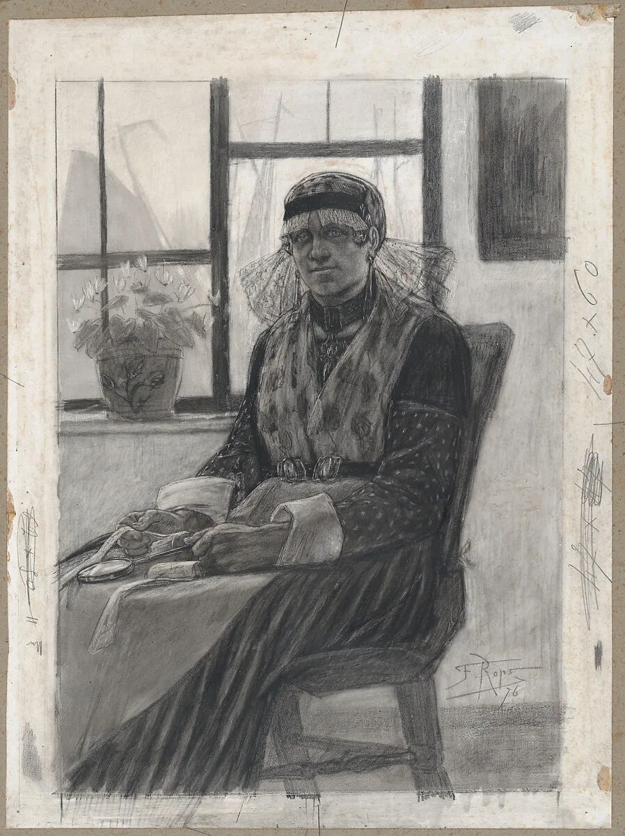 The Lace-Maker — Félicien Rops