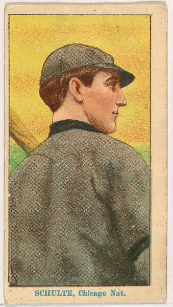 Frank "Wildfire" Schulte, Chicago, from Coupon Cigarettes Baseball Issue, 1914-1916 — Coupon Cigarettes