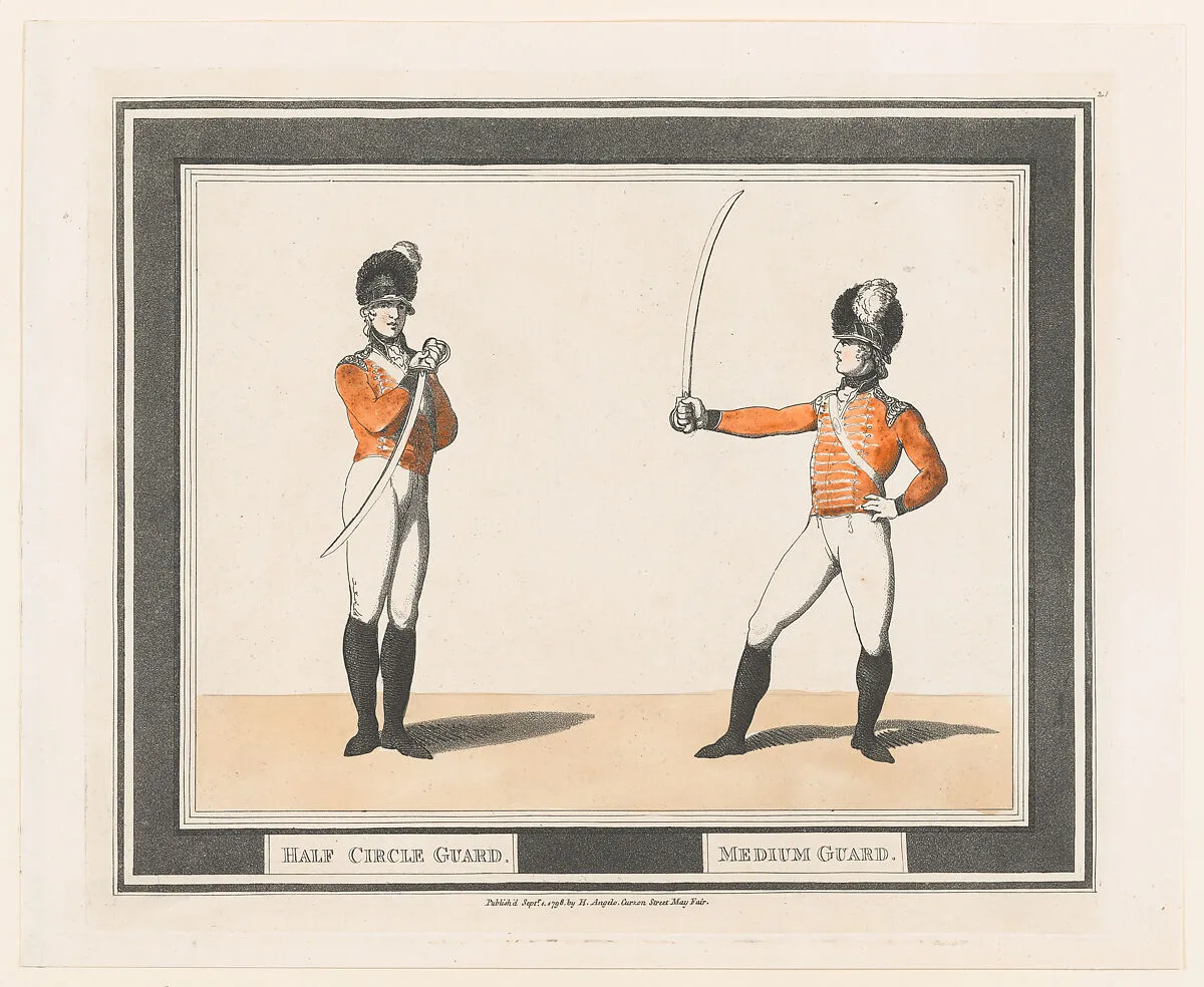 Half Circle Guard, Medium Guard — Henry Angelo|Thomas Rowlandson
