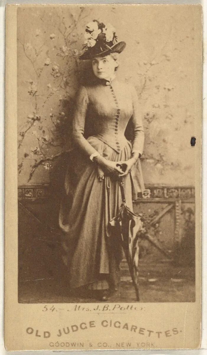 Mrs. J.B. Potter, from the Actors and Actresses series (N171) for Old Judge Cigarettes — Goodwin & Company