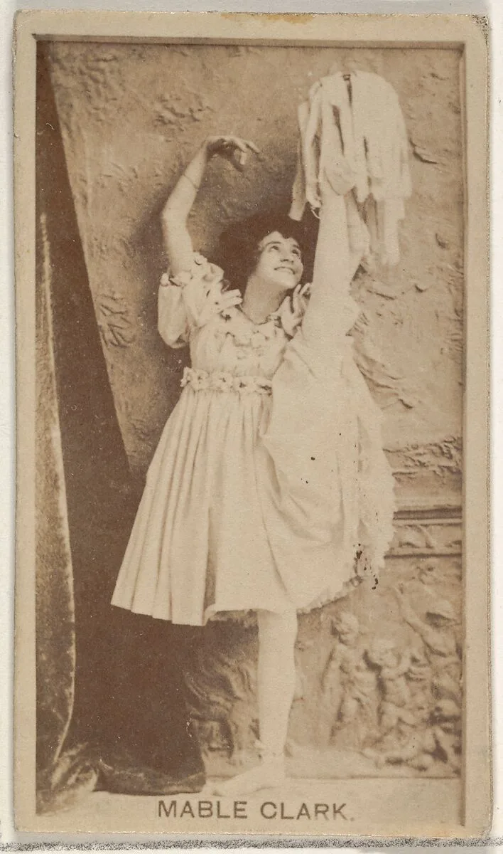 Mabel Clark, from the Actors and Actresses series (N45, Type 8) for Virginia Brights Cigarettes — Allen & Ginter