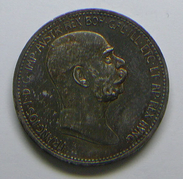 Austrian 1 crown-piece of the 60th year of the reign of Emperor Francis Joseph — Rudolph Ferdinand Marschall
