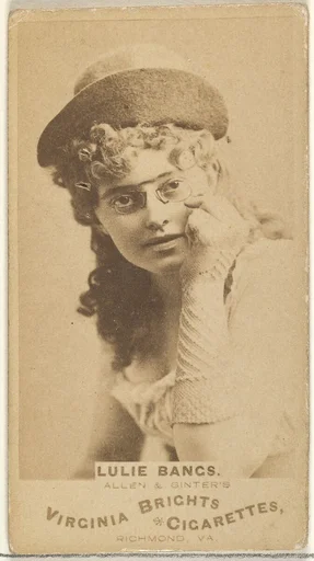 Lulie Bangs, from the Actors and Actresses series (N45, Type 1) for Virginia Brights Cigarettes