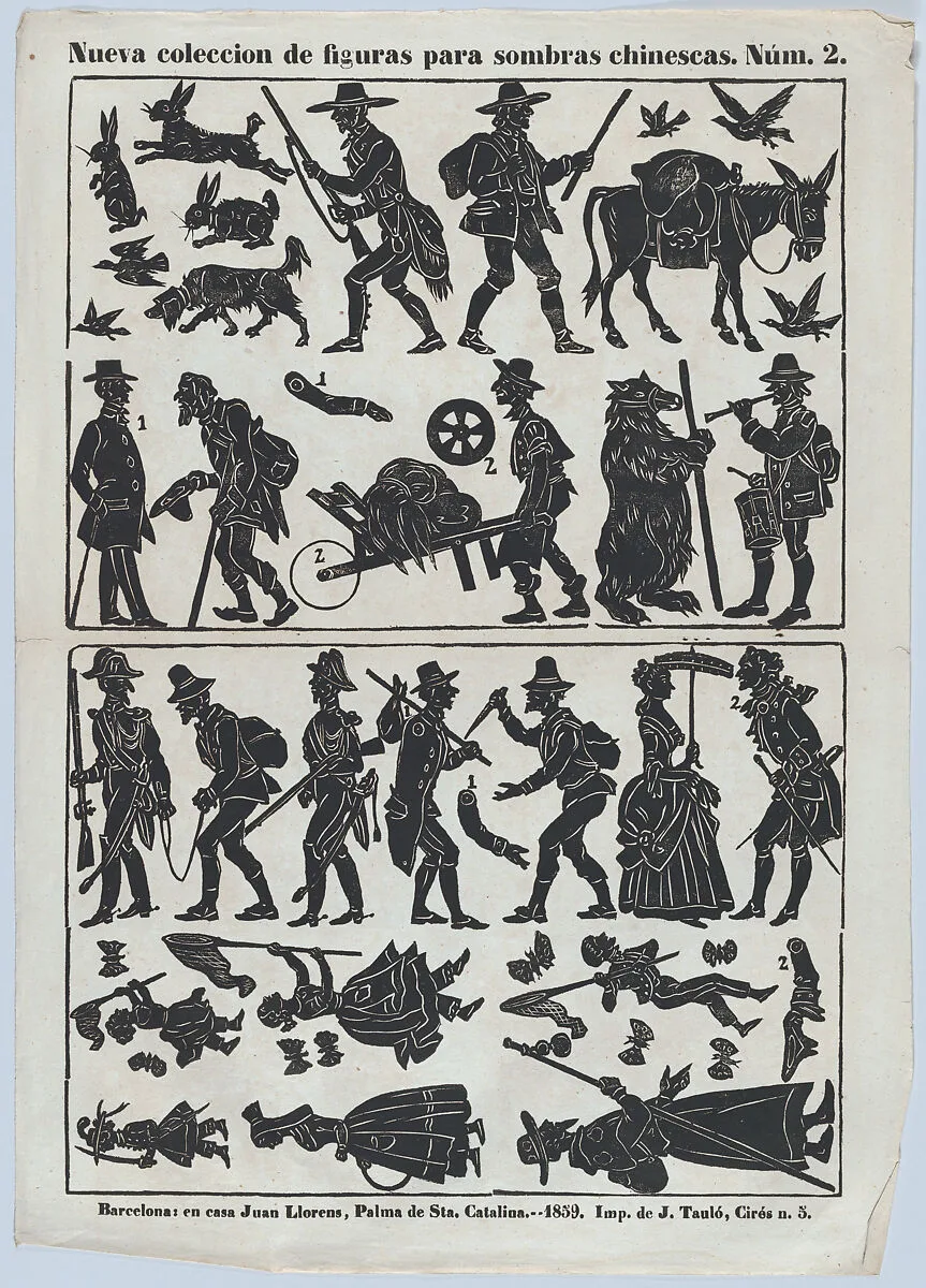 Sheet 2 of figures for Chinese shadow puppets — José Taulo|Juan Llorens