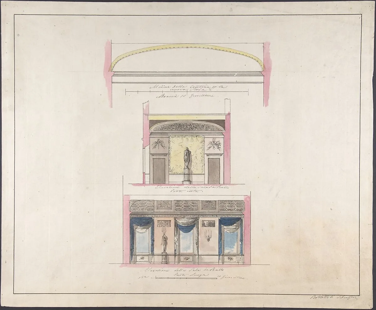 Elevation "della nuova Galleria" — Giovanni Battista Silvestri