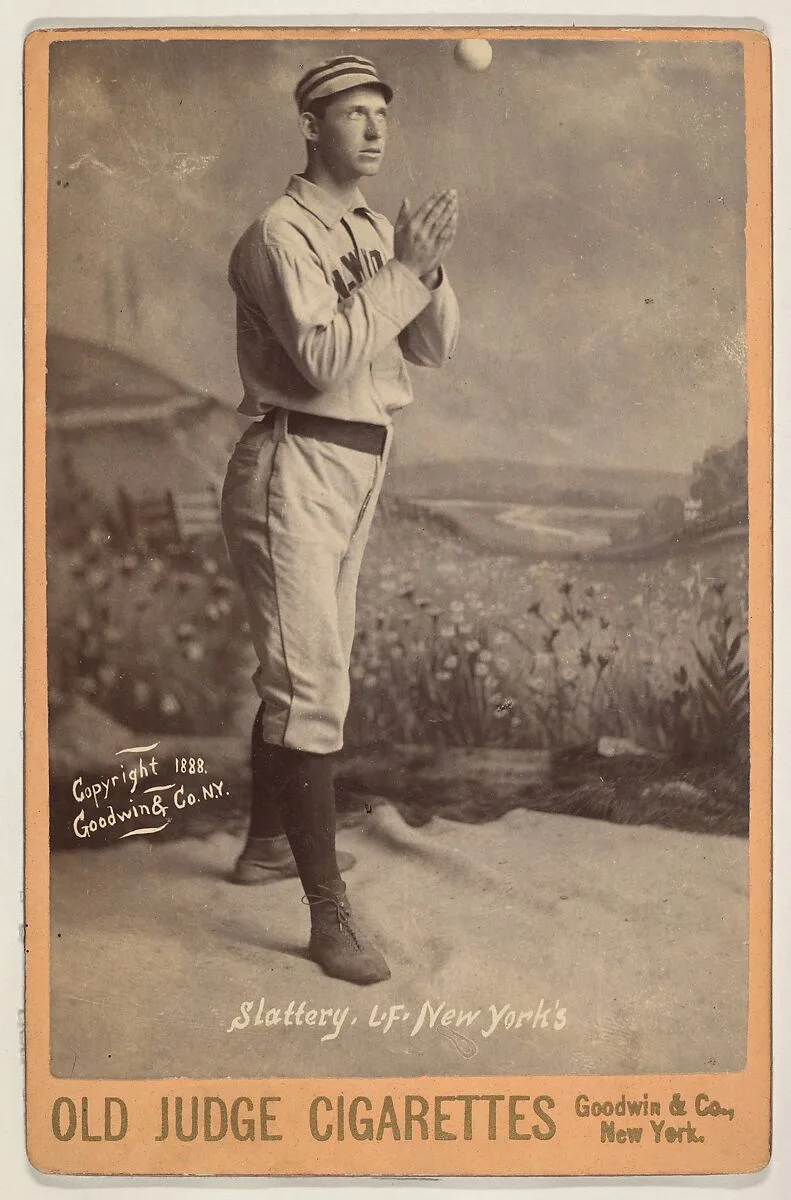 Slattery, Left Field, New York, from the series Old Judge Cigarettes — Goodwin & Company