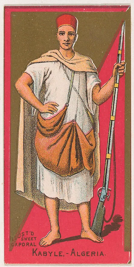 Kabyle, Algeria, from the Military Series (N224) issued by Kinney Tobacco Company to promote Sweet Caporal Cigarettes — Kinney Brothers Tobacco Company