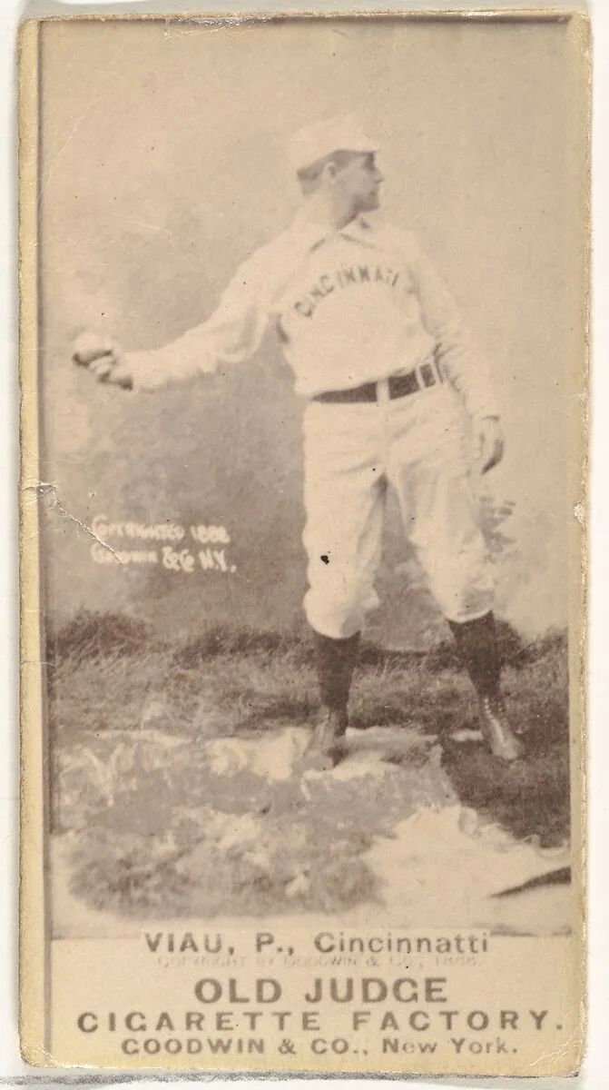 Leon A. "Lee" Viau, Pitcher, Cincinnati, from the Old Judge series (N172) for Old Judge Cigarettes — Goodwin & Company