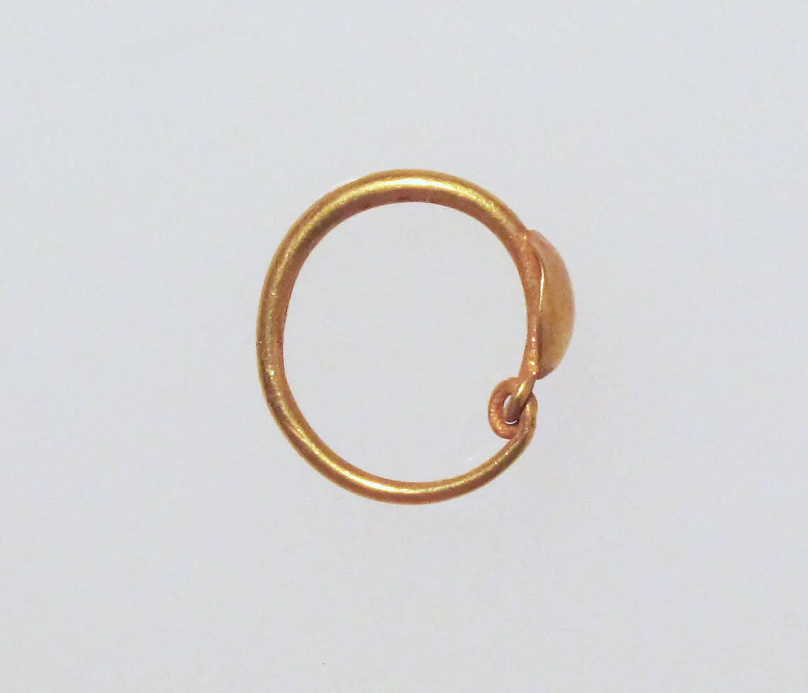 Earring with plain loop and disc — Unknown
