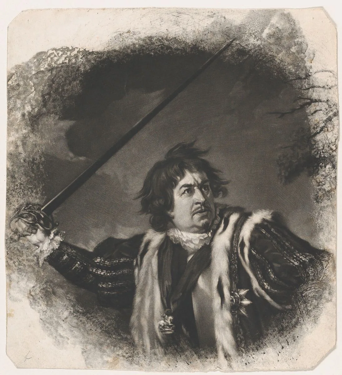 David Garrick as Richard III (Shakespeare, King Richard III, Act 5, Scene 8) — David Garrick|William Shakespeare|Samuel William Reynolds, the elder|Nathaniel Dance-Holland|P. & D. Colnaghi & Co.