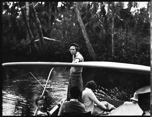 [Unidentified Woman on Dayboat in Everglades, Florida]