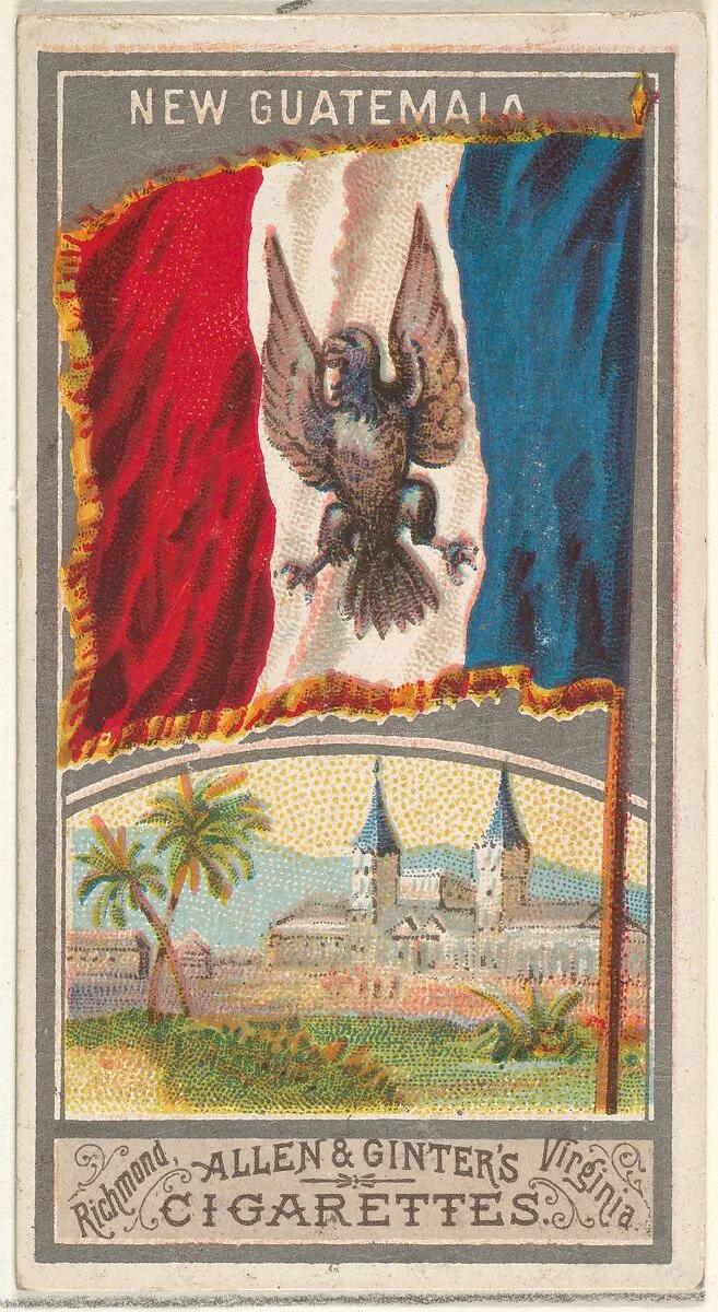 New Guatemala, from the City Flags series (N6) for Allen & Ginter Cigarettes Brands — Allen & Ginter