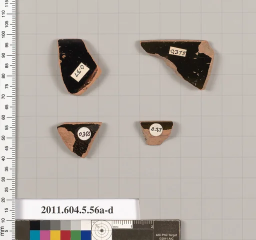 Terracotta rim fragments of kylikes (drinking cups)