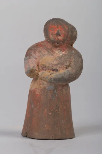 戰國 彩繪泥俑|Figure of a woman