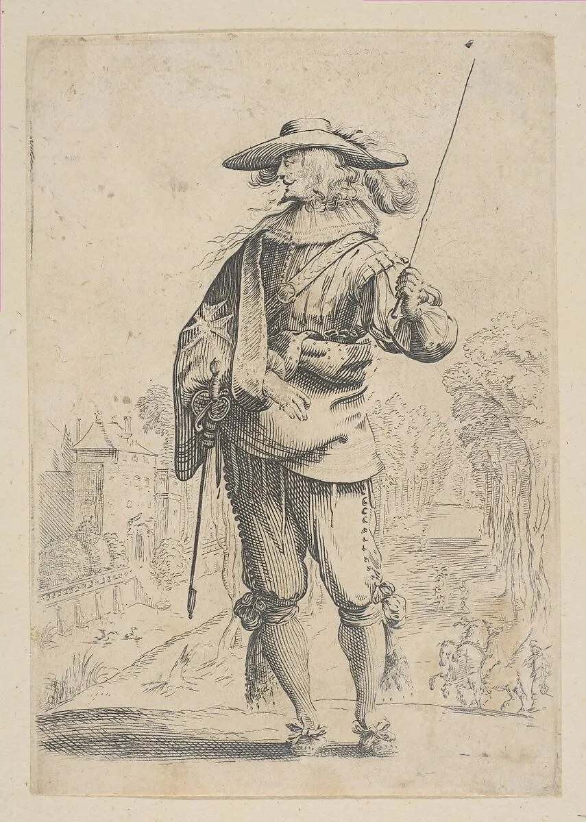 A Man Holding a Crop — Anonymous, French, 17th century|Abraham Bosse|Jean de Saint-Igny