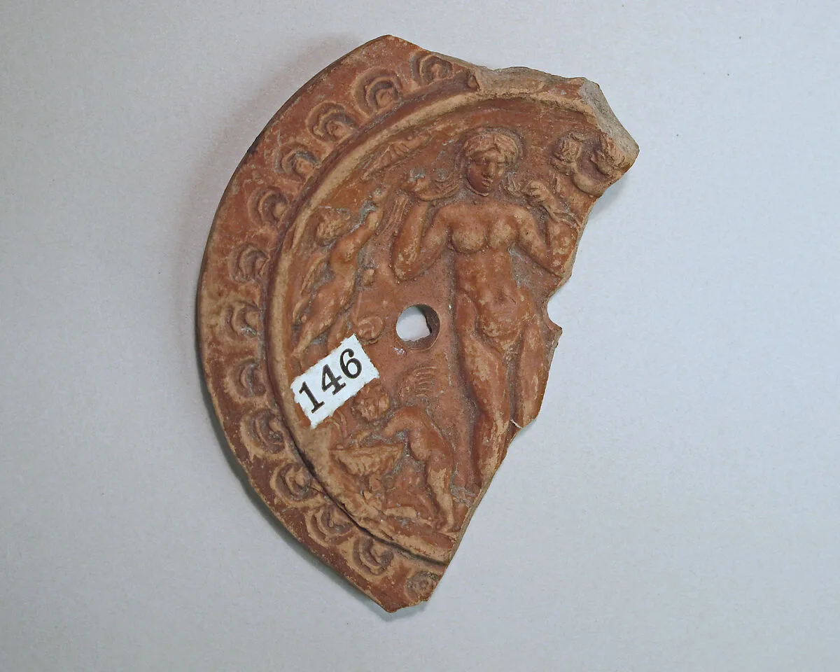 Terracotta lamp fragment — Unknown