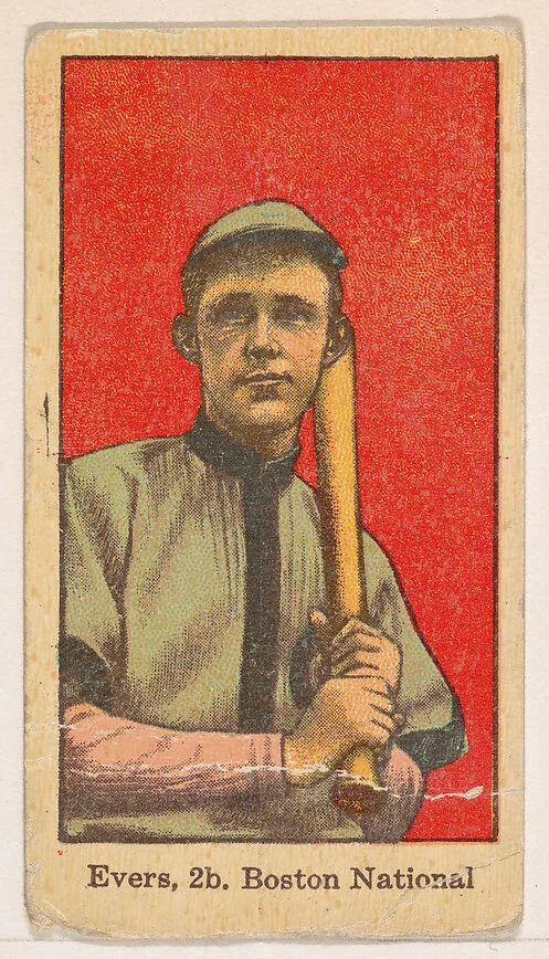 Evers, 2nd Base, Boston, National League, from the Baseball Players series (D303), issued by the General Baking Company — General Baking Company