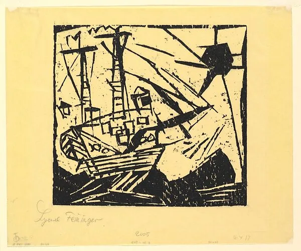 The Ship with Sun (Das Schiff mit Sonne) — Lyonel Charles Feininger
