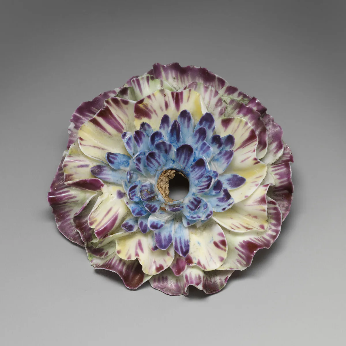 Porcelain flower (one of a set of nine) — Unknown