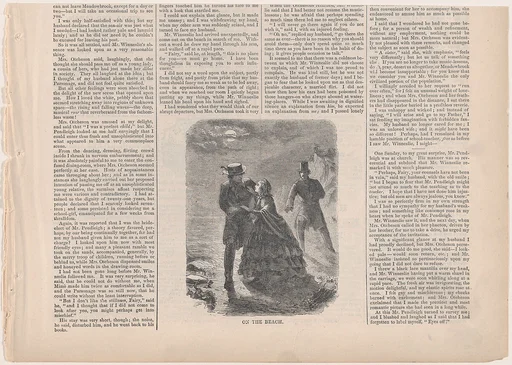On the Beach (from "The Mistress of the Parsonage," in "Harper's Weekly")