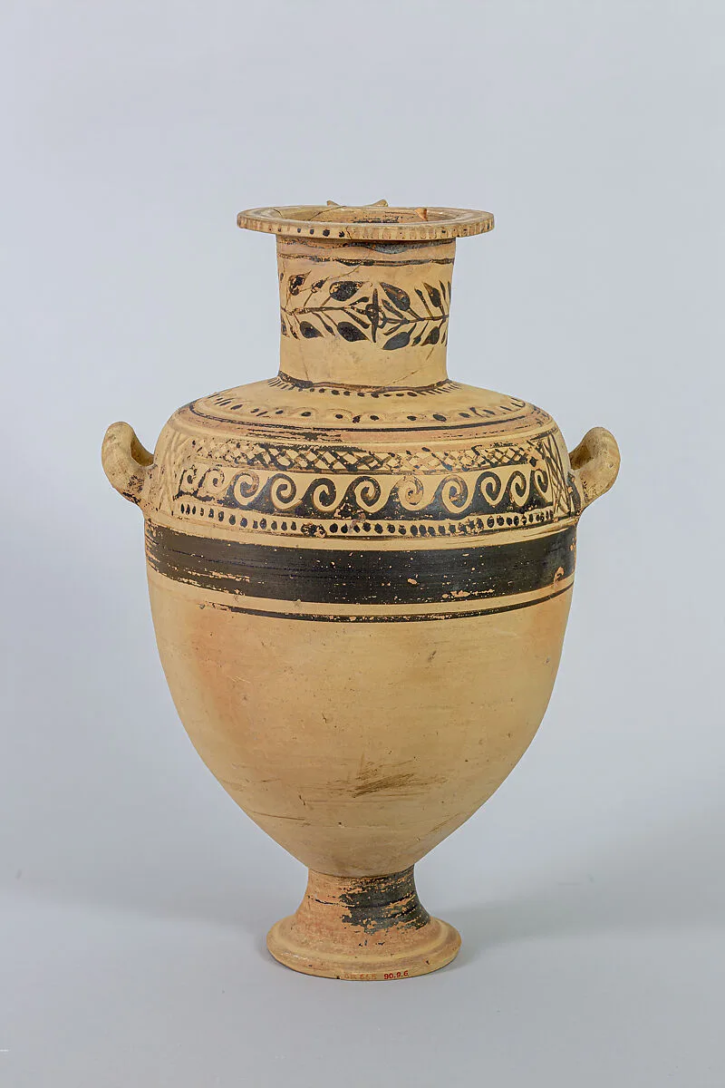 Terracotta Hadra hydria (water jar) — Unknown