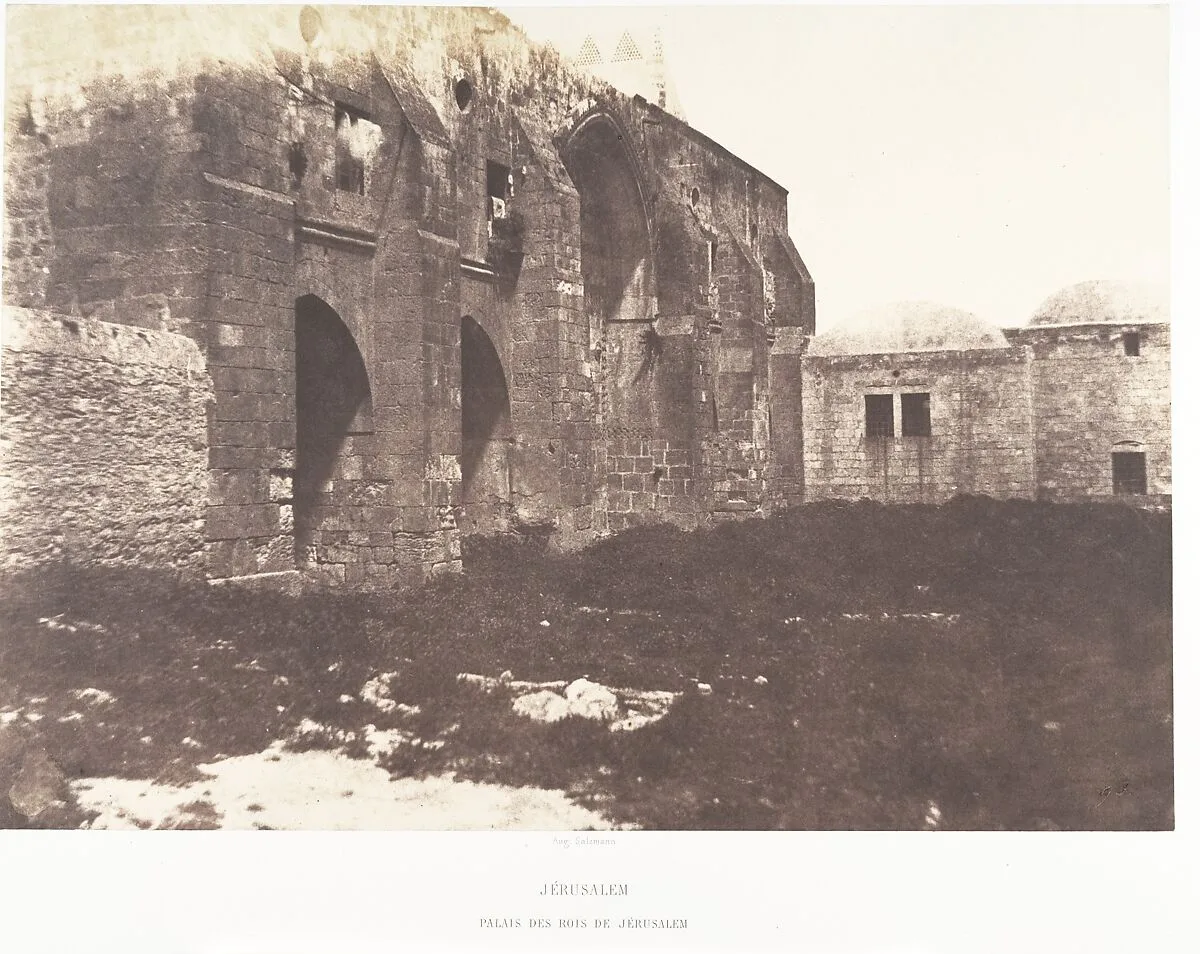 Jérusalem, Palais de rois de Jérusalem, Vue générale — Auguste Salzmann|Imprimerie photographique de Blanquart-Évrard, à Lille