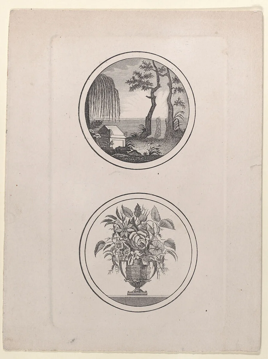 Hidden silhouette of Napoleon visiting his tomb; vase of flowers — Napoléon Bonaparte|Anonymous