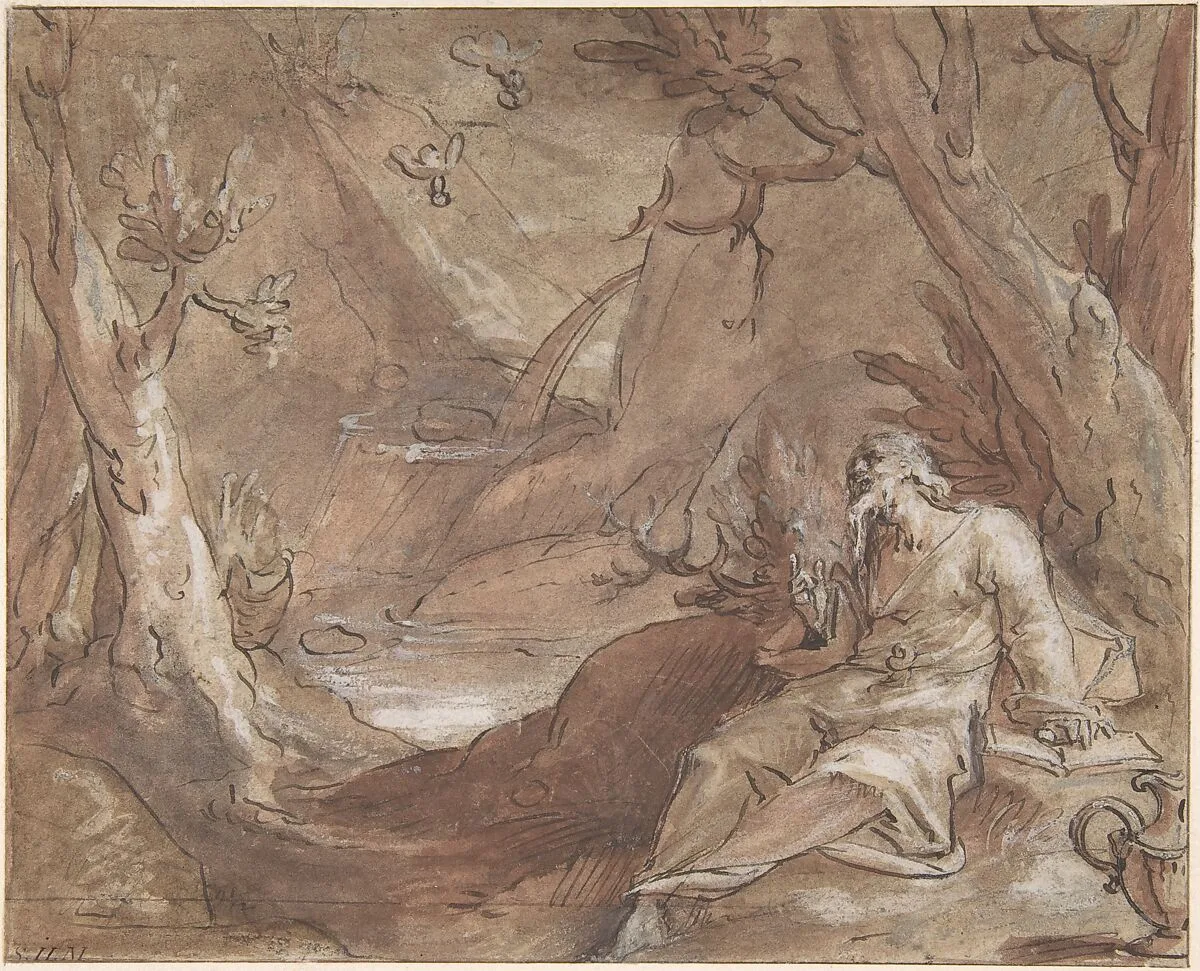 Elijah Fed by Ravens — Jan Muller|Abraham Bloemaert