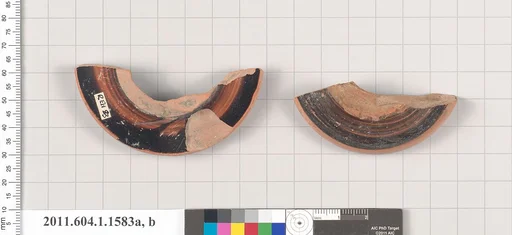 Terracotta fragments of kylikes (drinking cups)