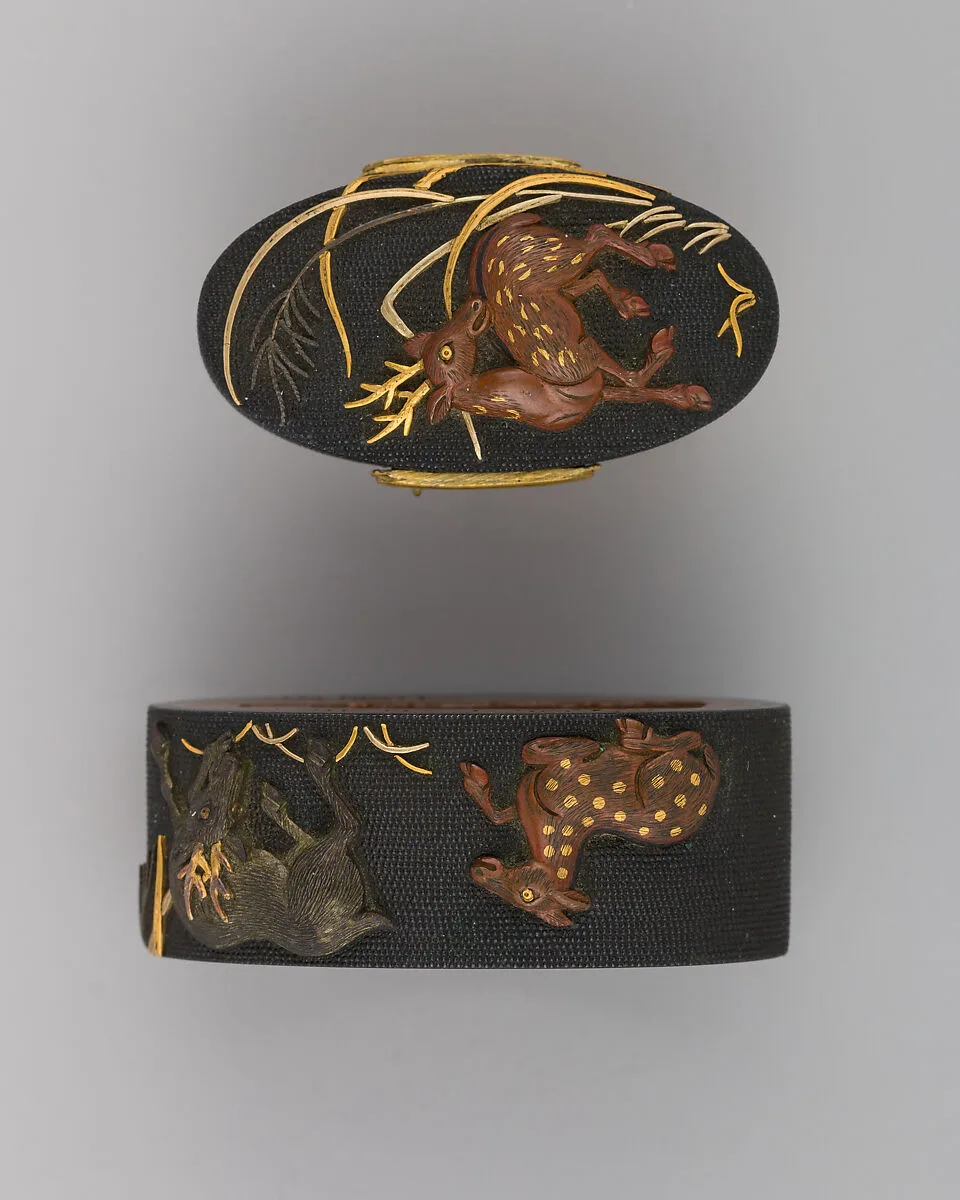 Sword-Hilt Collar and Pommel (Fuchigashira) — Unknown