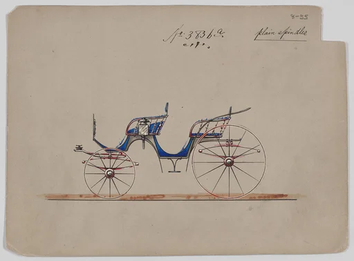 Design for 4 seat Phaeton, no top, no. 3836a